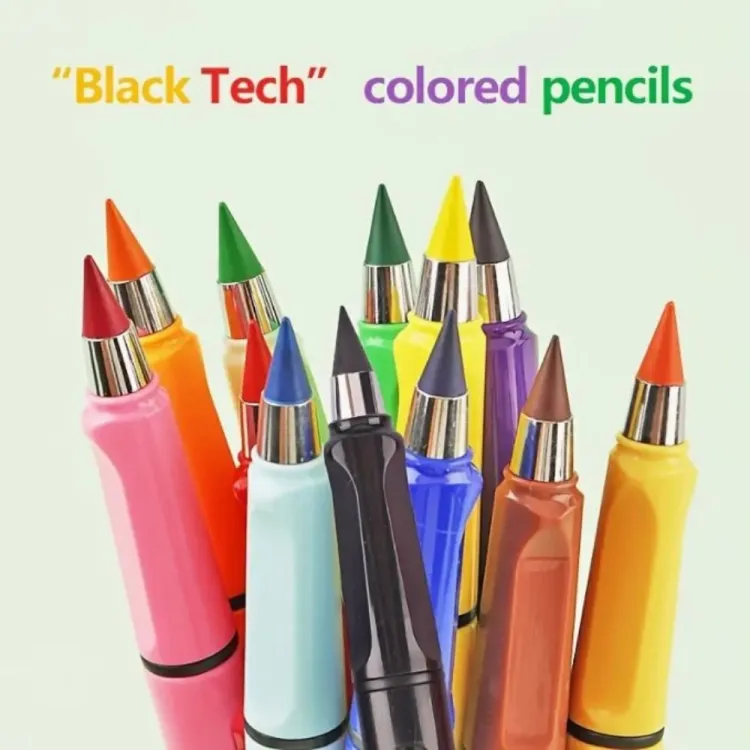 Permanent Colour Pencils - 12 Pcs